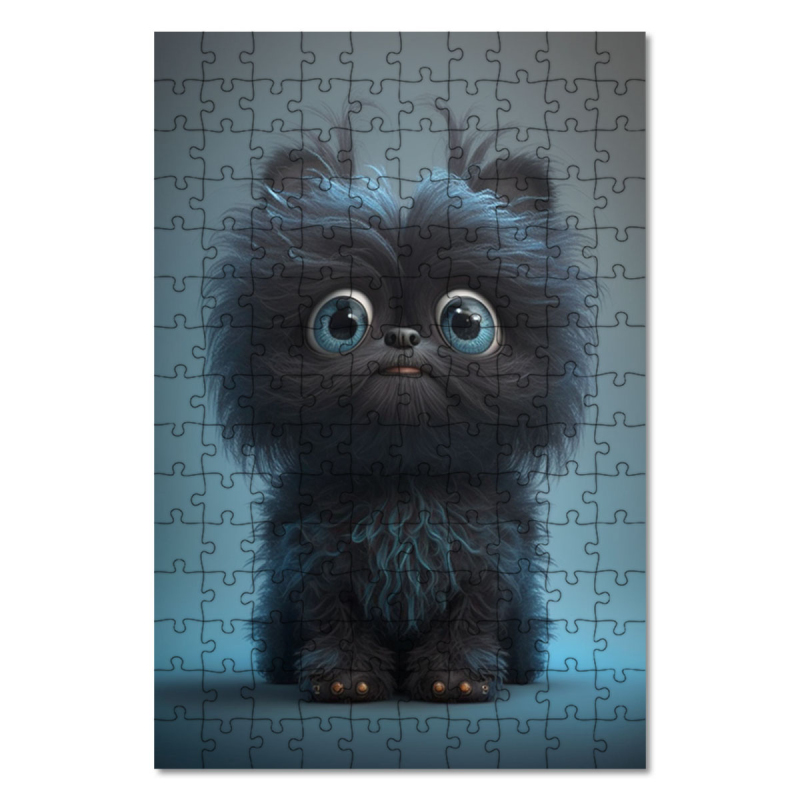 Dřevěné puzzle Affenpinscher pes animovaný