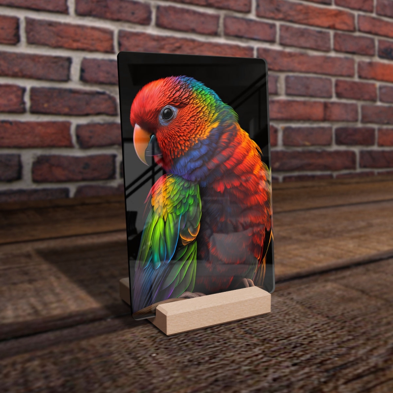 Akrylové sklo Barevný papoušek