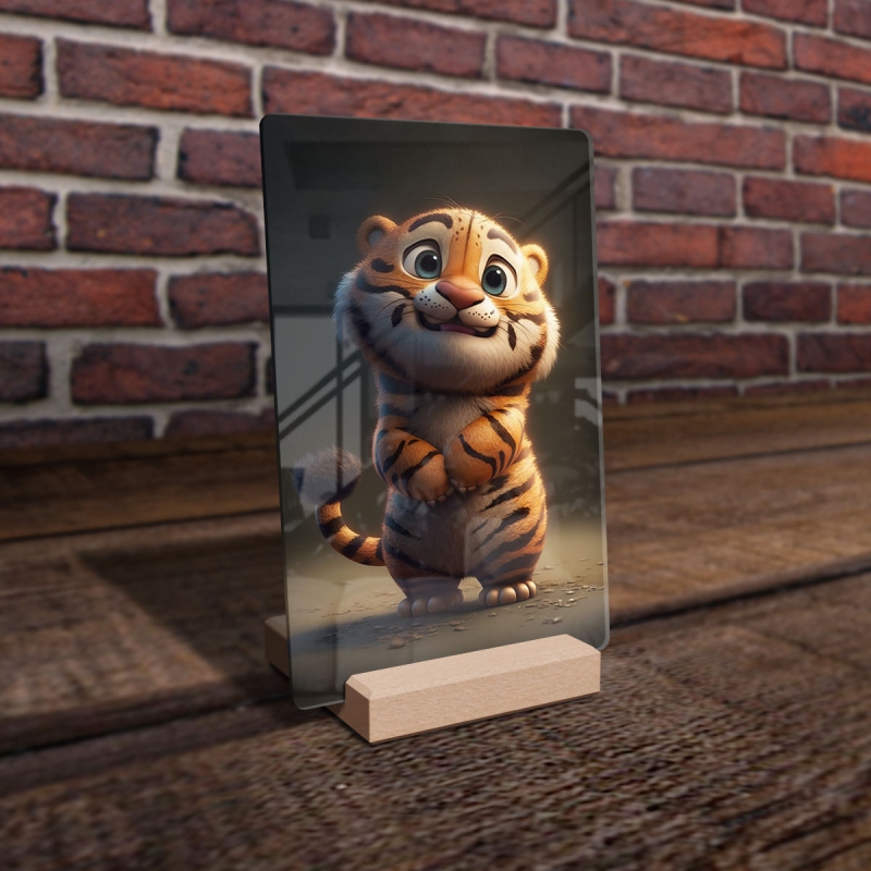 Akrylové sklo Animovaný tygr