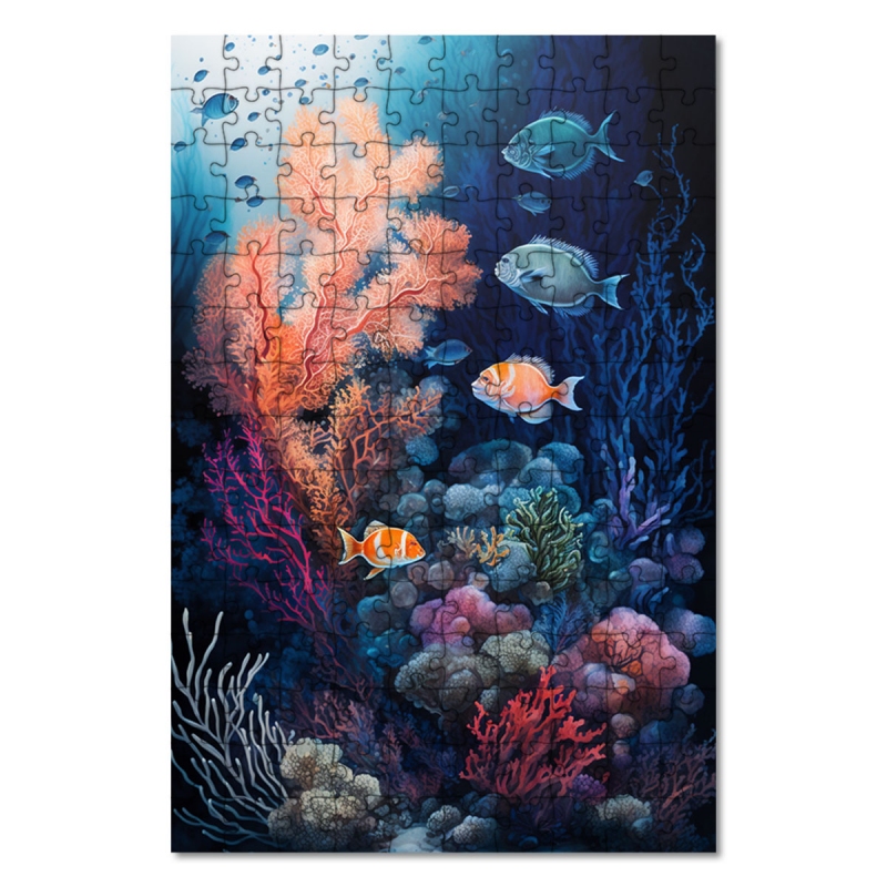 Dřevěné puzzle Podmořská scenérie Korálový útes