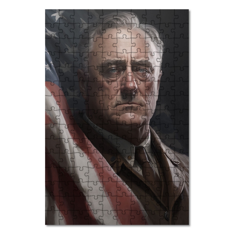 Dřevěné puzzle Prezident USA Franklin D. Roosevelt