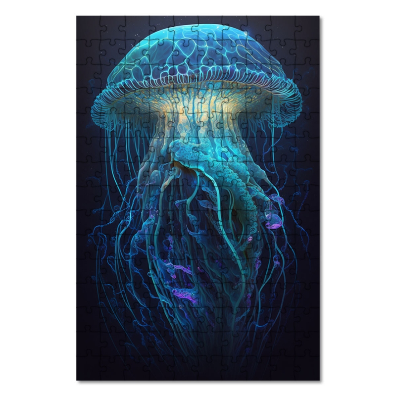 Dřevěné puzzle Mořská medúza