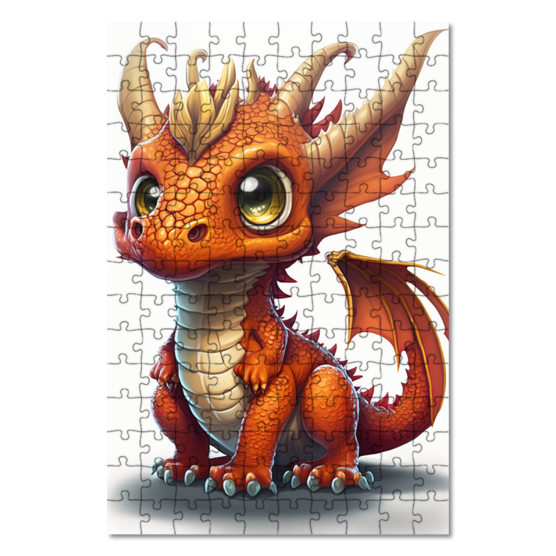 Dřevěné puzzle Malý drak