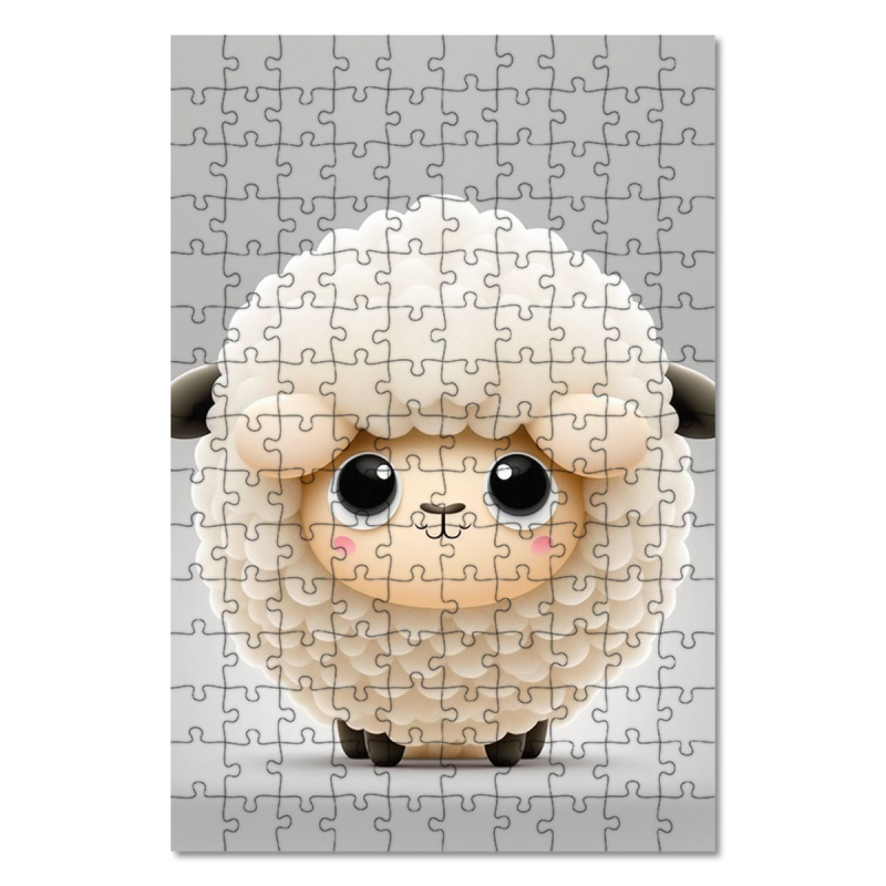 Dřevěné puzzle Malá ovečka