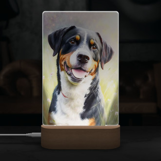 Entlebucherský salašnický pes akvarel