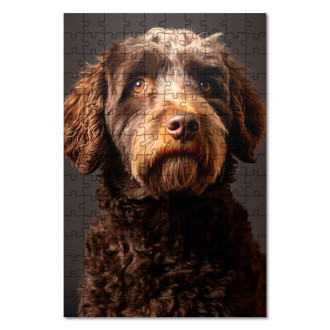 Dřevěné puzzle Španělský vodní pes realistic
