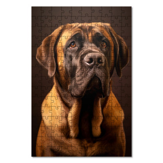 Dřevěné puzzle Mastiff realistic