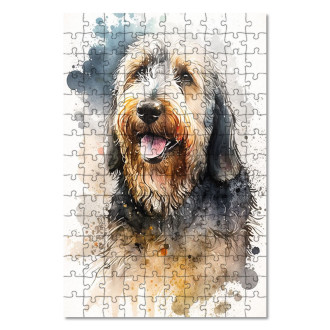 Dřevěné puzzle Otterhound akvarel