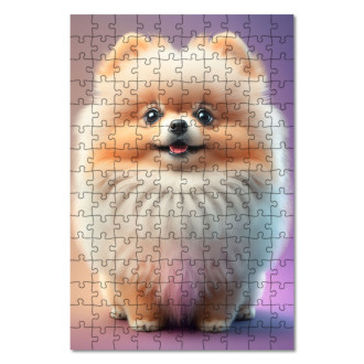 Dřevěné puzzle Pomeranian animovaný
