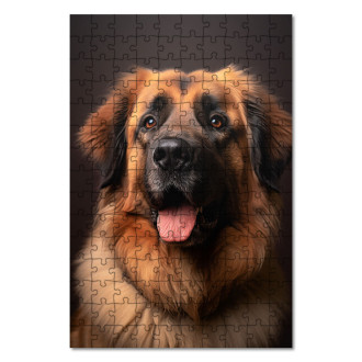 Dřevěné puzzle Leonberger realistic