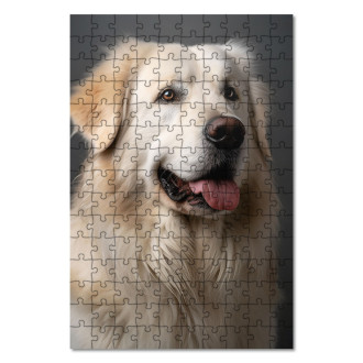 Dřevěné puzzle Pyrenejský horský pes realistic