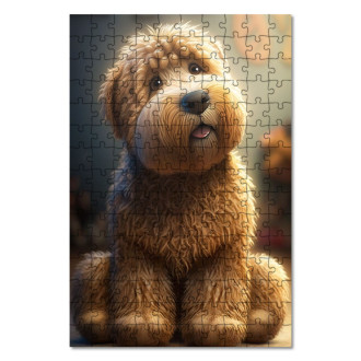 Dřevěné puzzle Soft Coated Wheaten Terrier animovaný