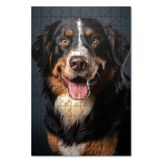 Dřevěné puzzle Bernský salašnický pes realistic