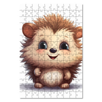 Dřevěné puzzle Kreslený Ježek