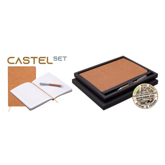 CASTEL zápisník s propiskou v krabičce