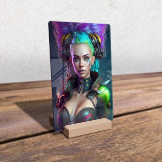 Akrylové sklo Kyberpunková dívka