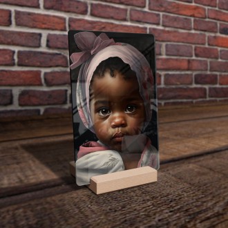 Akrylové sklo Malá holčička v šátku