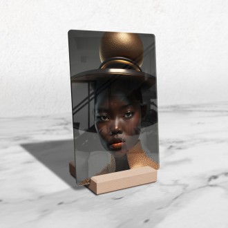 Akrylové sklo Modelka v klobouku 4