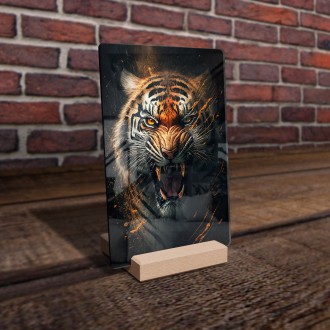 Akrylové sklo Rozzuřený tygr