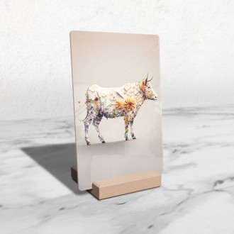 Akrylové sklo Květinová kráva