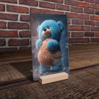 Akrylové sklo Animovaný modrý medvěd