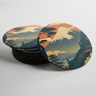 Podtácky Chrám před Fuji