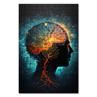 Dřevěné puzzle Fantastický lidský mozek