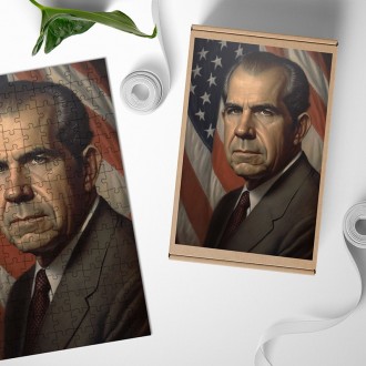 Dřevěné puzzle Prezident USA Richard Nixon