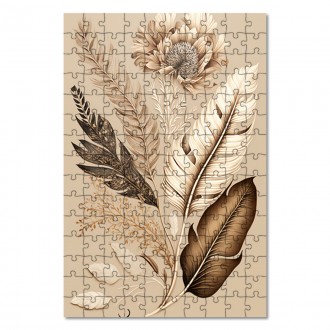 Dřevěné puzzle Květinová koláž