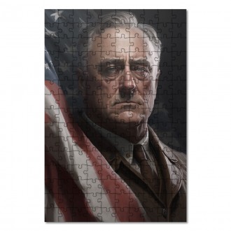 Dřevěné puzzle Prezident USA Franklin D. Roosevelt