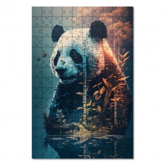 Dřevěné puzzle Duch pandy