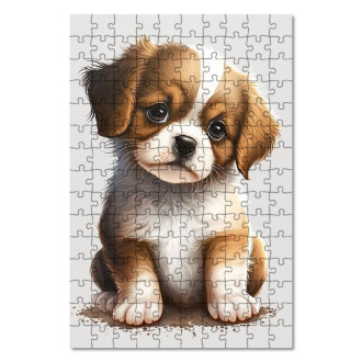 Dřevěné puzzle Malé štěně