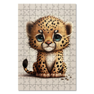Dřevěné puzzle Malý gepard