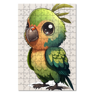 Dřevěné puzzle Malý papoušek