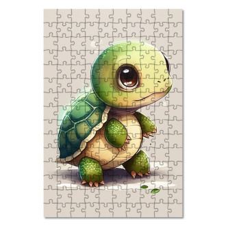 Dřevěné puzzle Malá želva