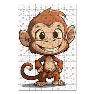 Dřevěné puzzle Malá opice