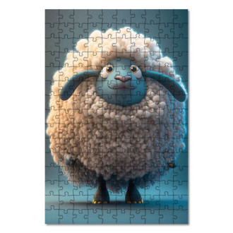 Dřevěné puzzle Animovaná ovečka