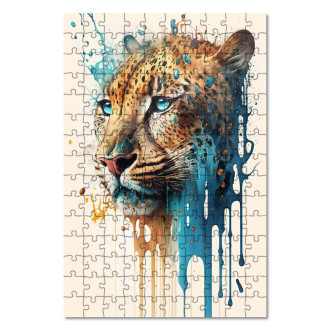 Dřevěné puzzle Graffiti gepard