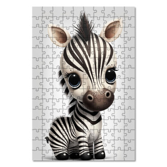 Dřevěné puzzle Malá zebra