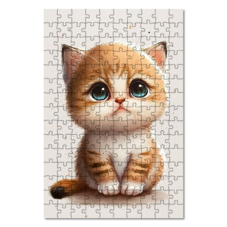 Dřevěné puzzle Malá kočka