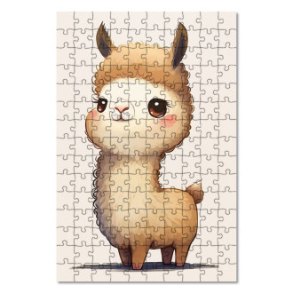 Dřevěné puzzle Malá lama