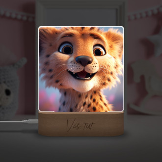 Dětská lampička Roztomilý animovaný gepard