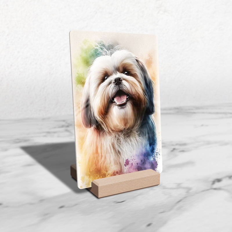 Lhasa Apso akvarel