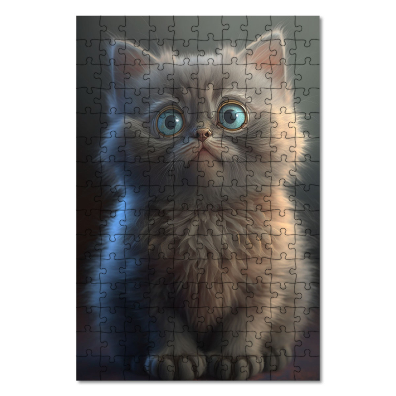 Dřevěné puzzle Barmská kočka animovaná