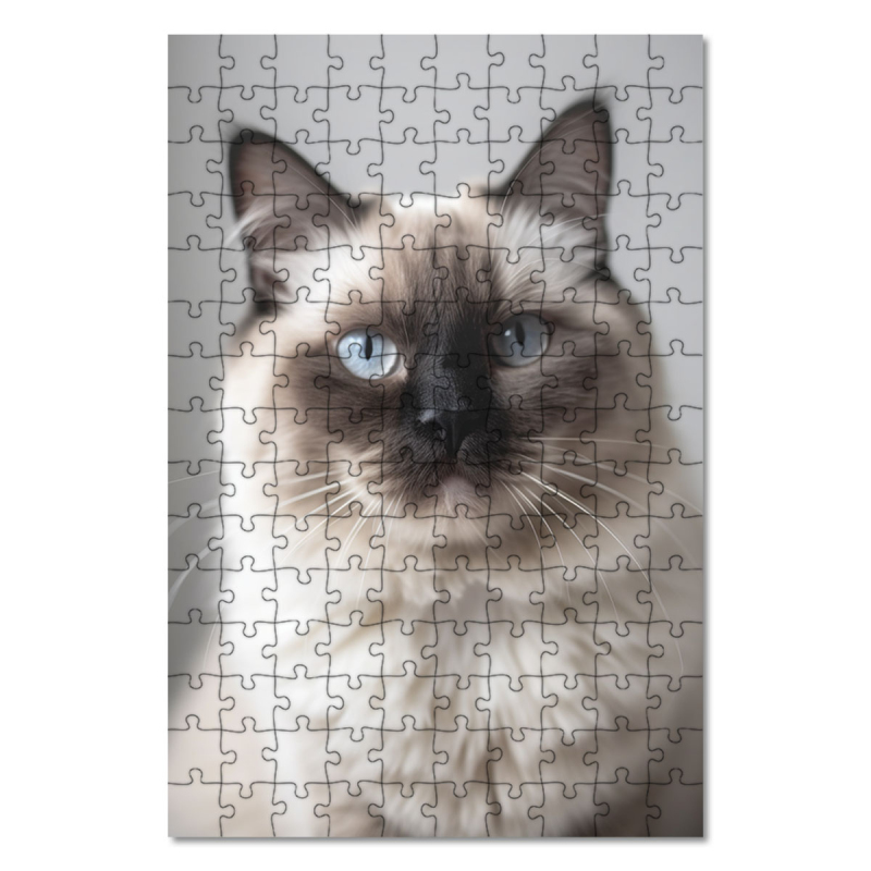 Dřevěné puzzle Birma kočka realistic