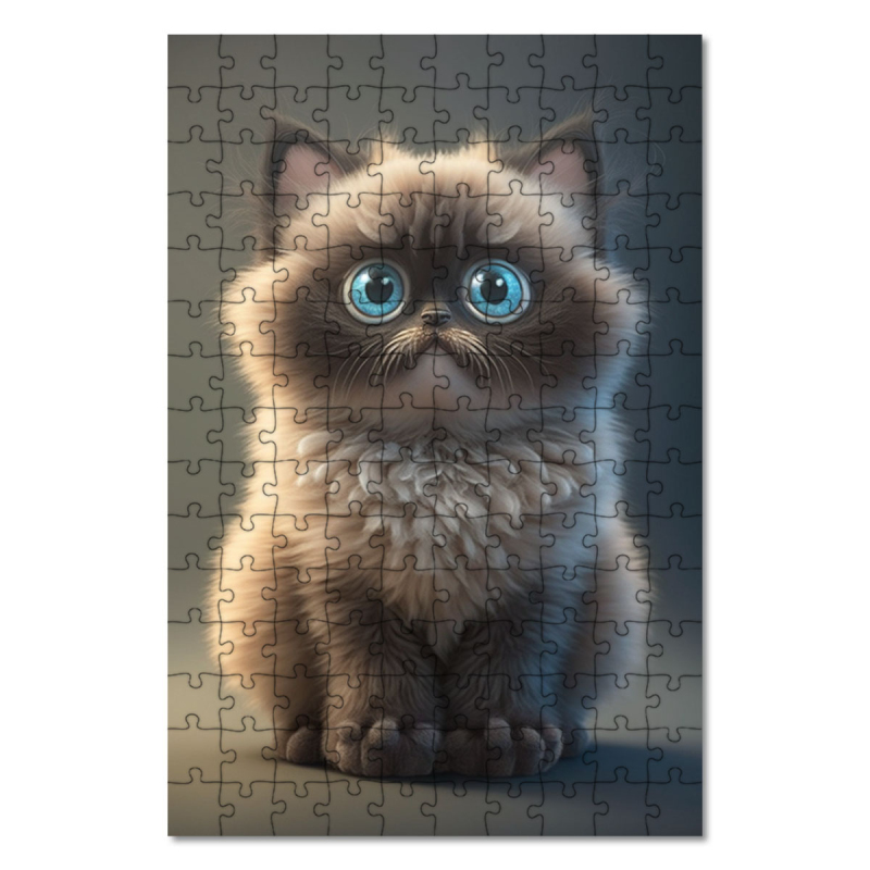 Dřevěné puzzle Birma kočka animovaná