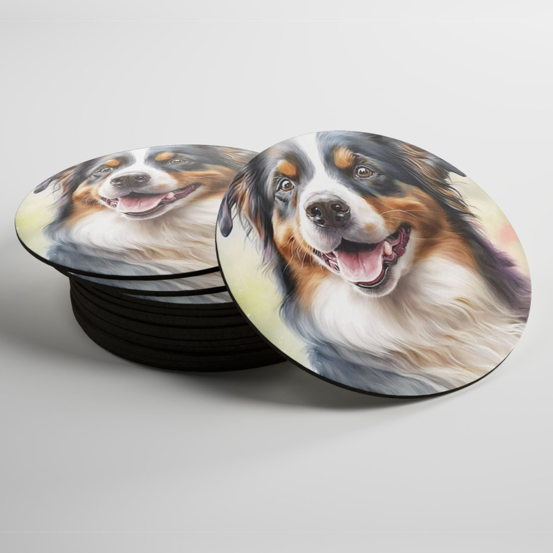 Podtácky Miniaturní americký ovčák akvarel