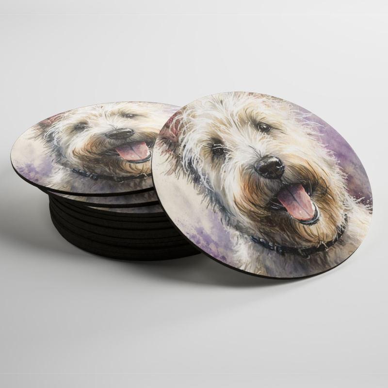 Podtácky Glen of Imaal teriér akvarel