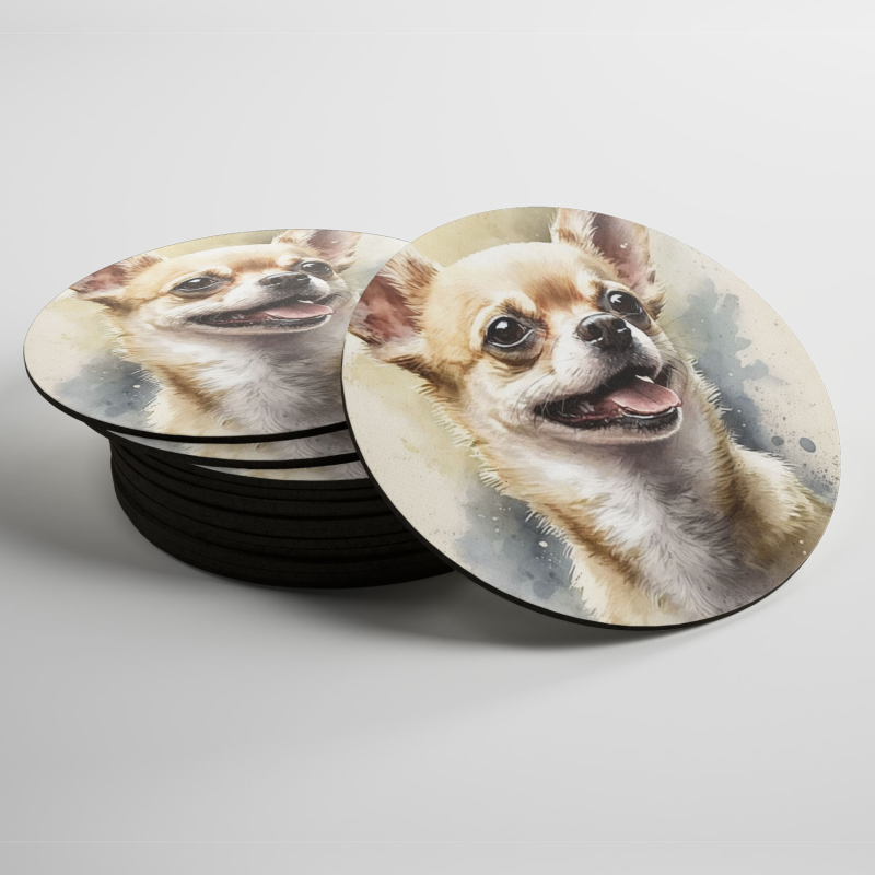 Podtácky Čivava akvarel