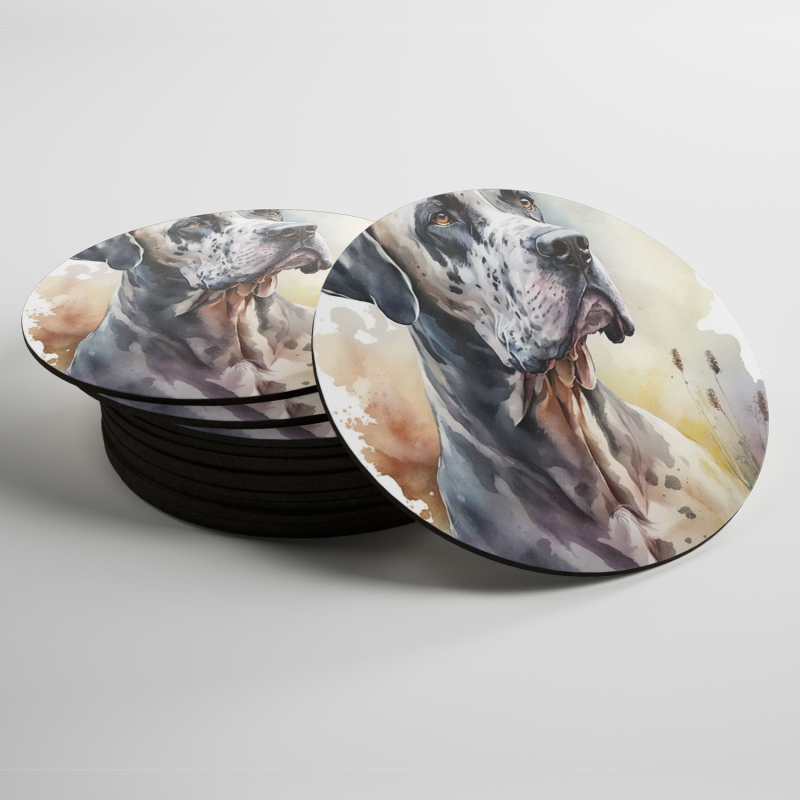 Podtácky Německá doga akvarel